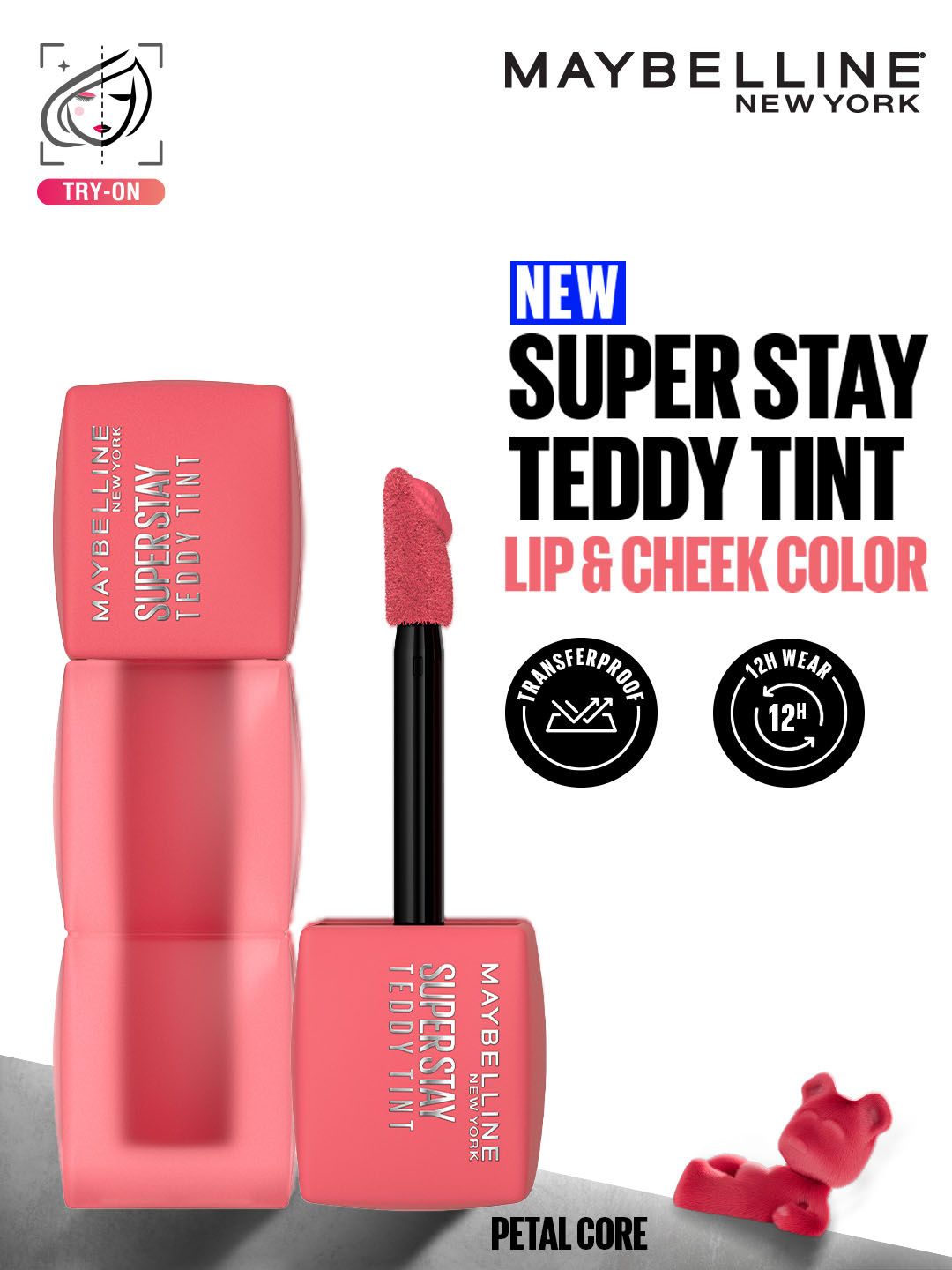 Maybelline New York Superstay Teddy Tint Lip & Cheek Color 5 ml - Petal Core-image-47
