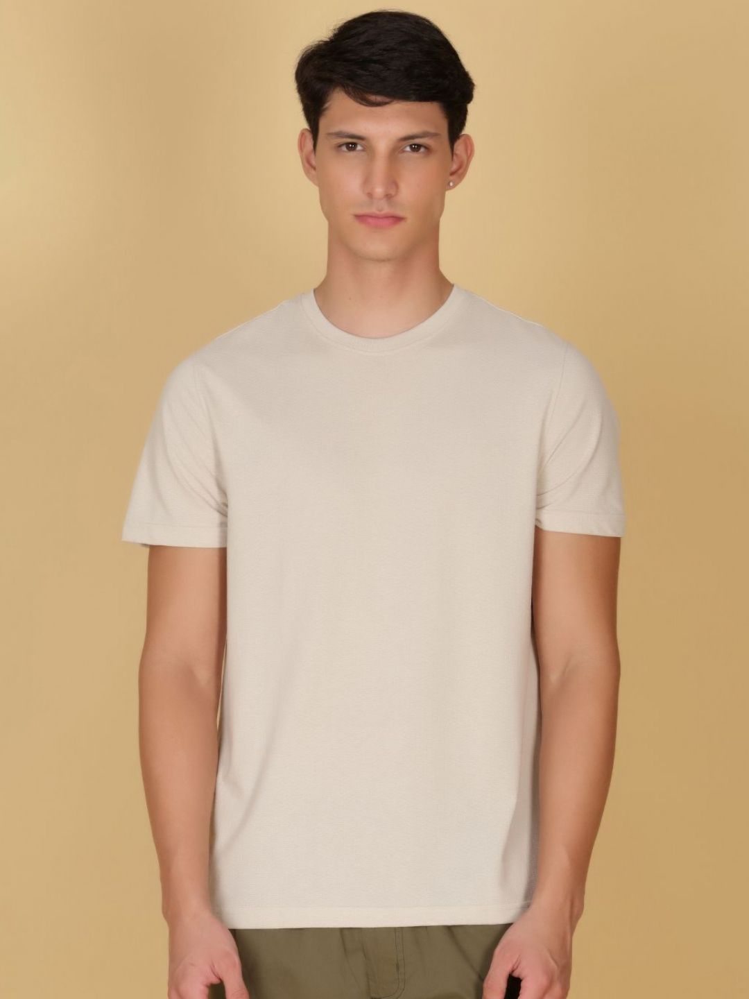 V-Mart Men Solid Round Neck Cotton T-shirt-picture-18