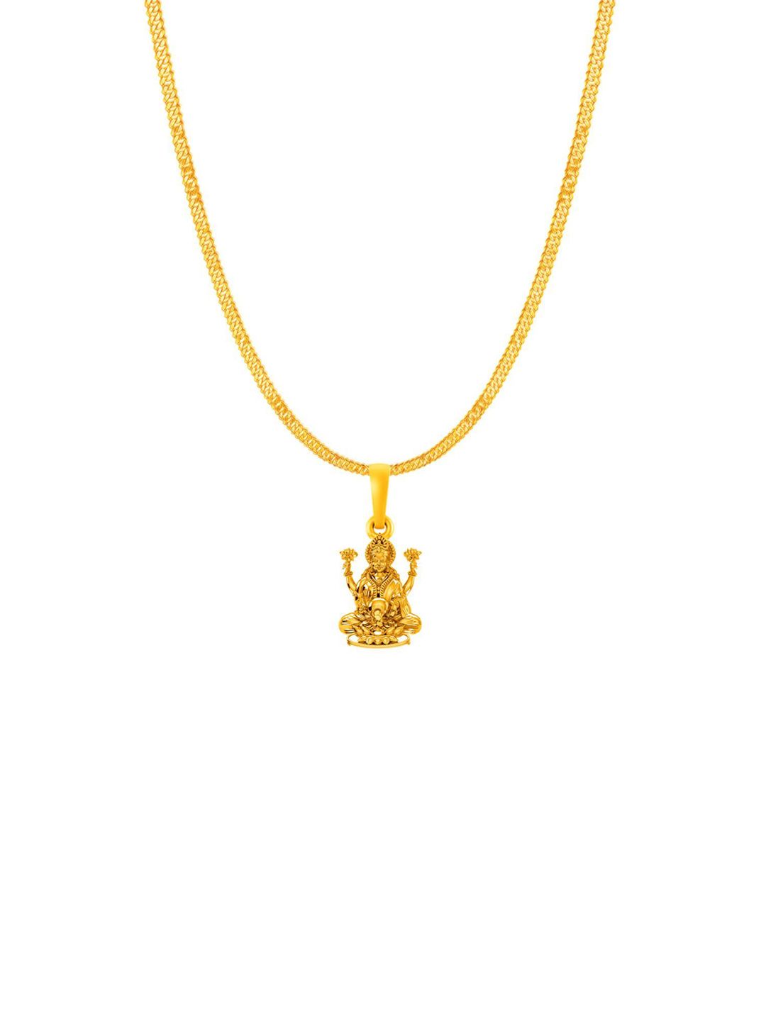 AKSHAT SAPPHIRE Men Gold-Plated Spherical Pendants with Chains-image-40