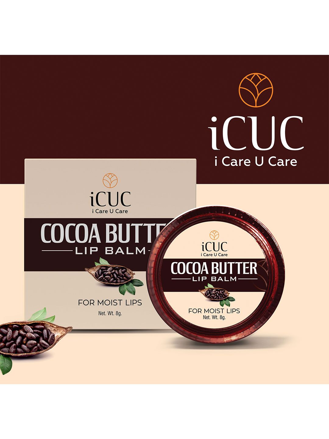 iCUC Cocoa Butter Lip Balm For Moist Lips - 8 g-image-33