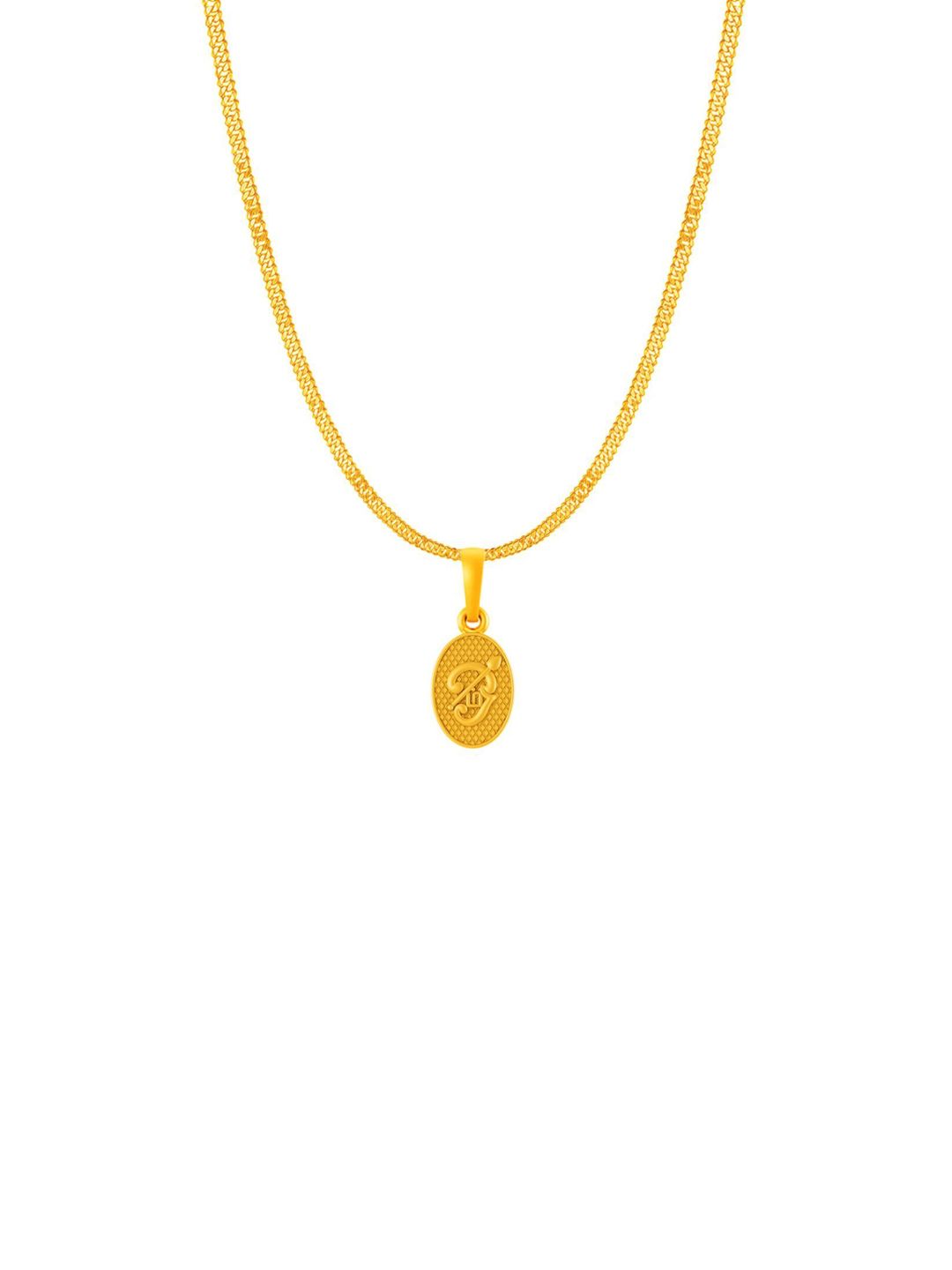 AKSHAT SAPPHIRE Men 925 Silver 22KT Gold-Plated OM Pendant with Curb Chain-picture-11