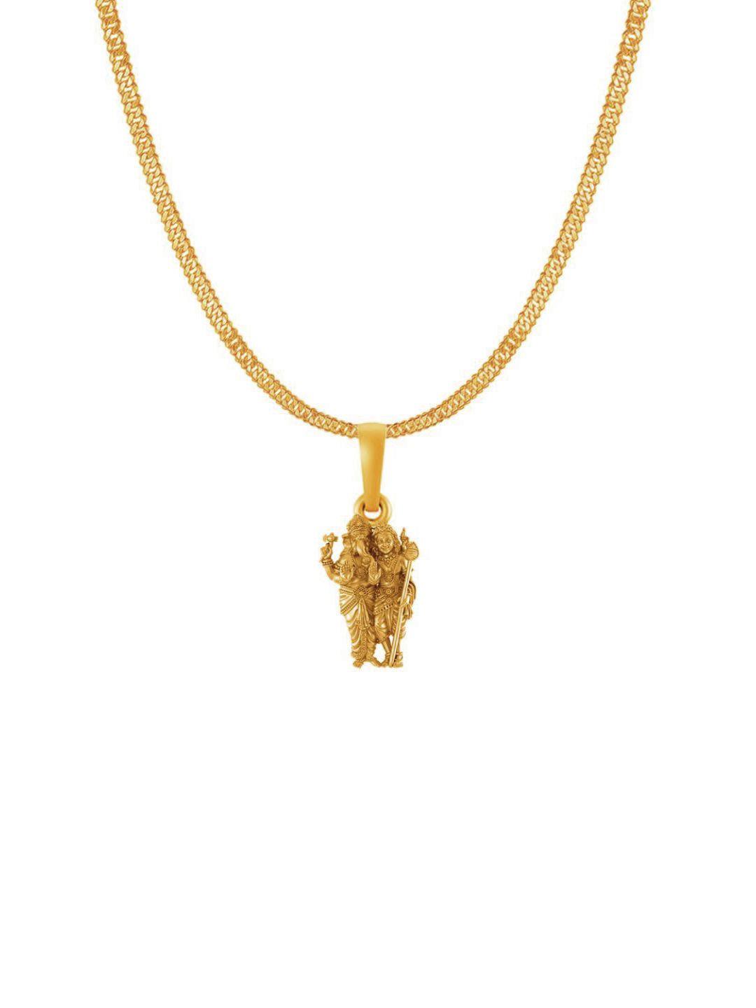 AKSHAT SAPPHIRE 92.5 Silver 22KT Gold-Plated Kartikey Pendants With Chains-picture-49