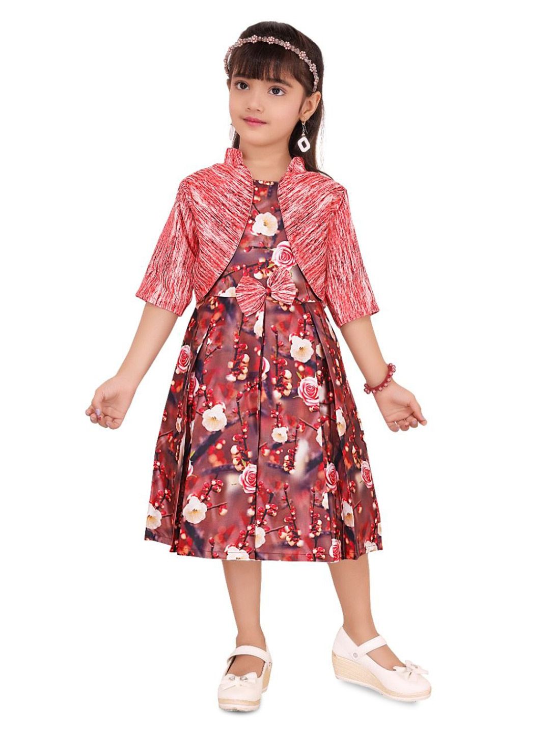 BAESD Kids-Girls Embellished Satin A-Line Maxi Dress-picture-10