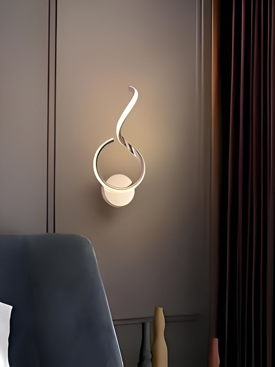 FILLISKA Gold-Toned & White Aluminium Contemporary Abstract Shaped Shaped Wall Lamp-picture-39