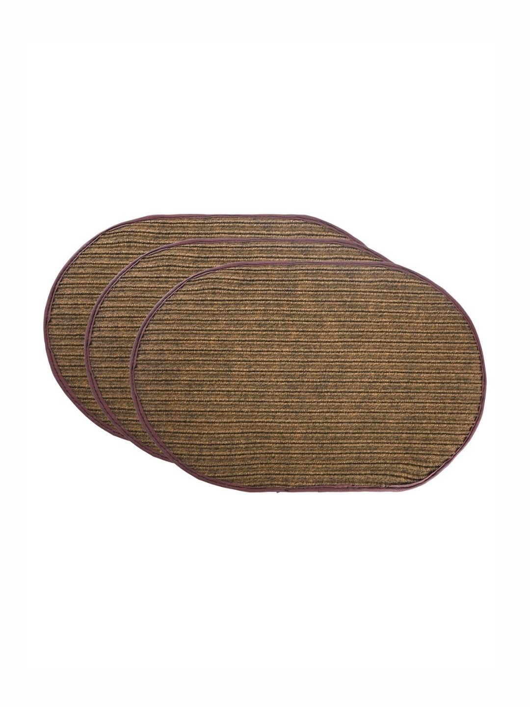 Aura 3 Pcs Brown Anti Skid Long Lasting Bath Rugs-picture-46