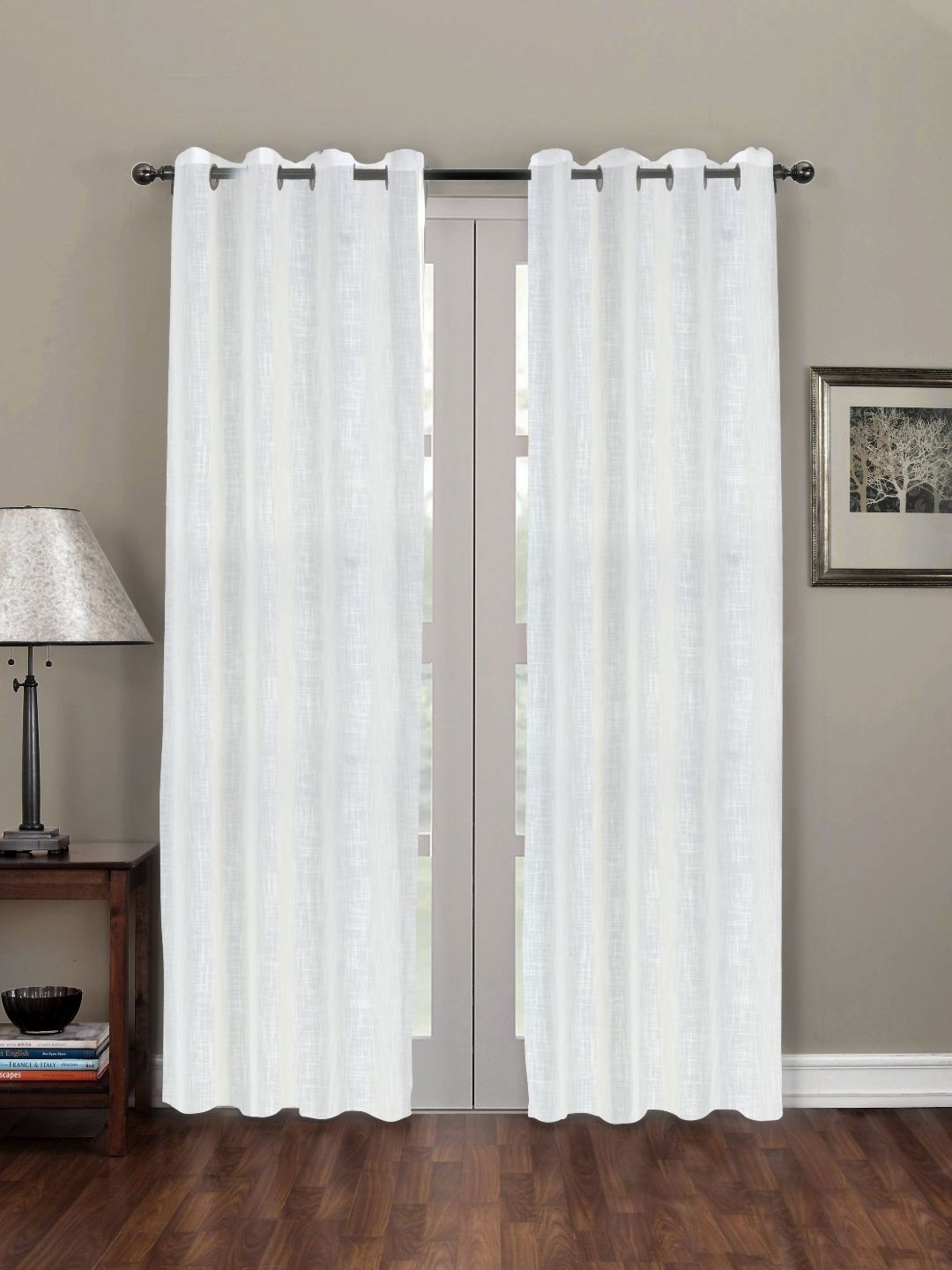 RRC Unisex Cream-Coloured Set of 2 Sheer Door Curtain-picture-19