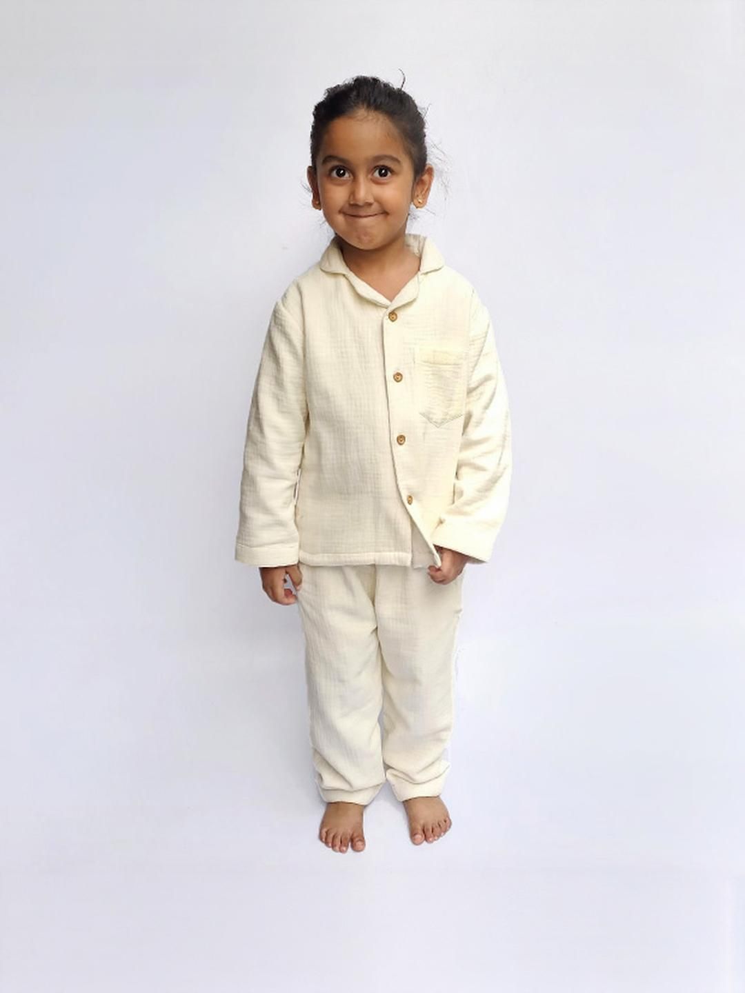 Snuggly Spaces Kids-Unisex White Nightdress-picture-49