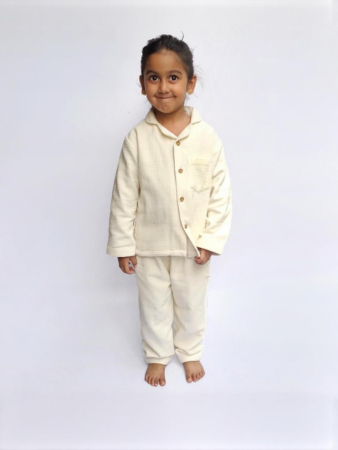 Snuggly Spaces Kids-Unisex White Nightdress-image-9
