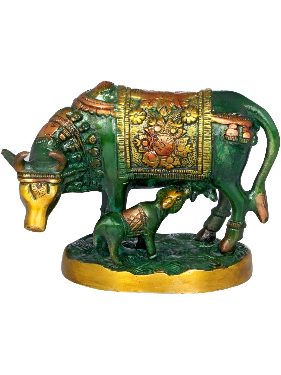 Exotic India Green & Yellow Religious Figurine Showpiece-picture-28