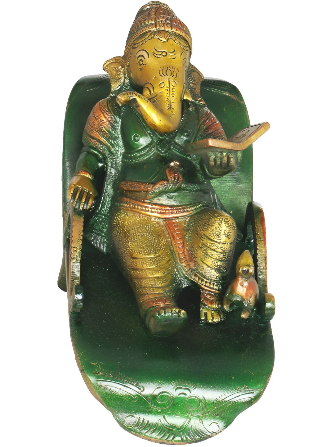 Exotic India Lord Ganesha Reading the Mahabharata Showpiece-picture-25