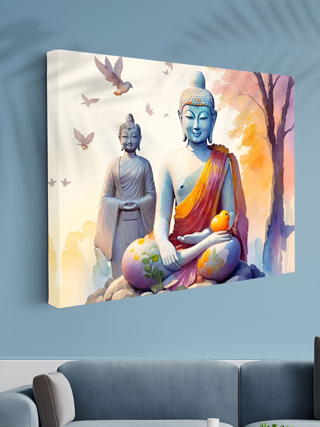 Myntra Elegant Homes White & Orange 1 Piece Canvas Other Wall Paintings-picture-28