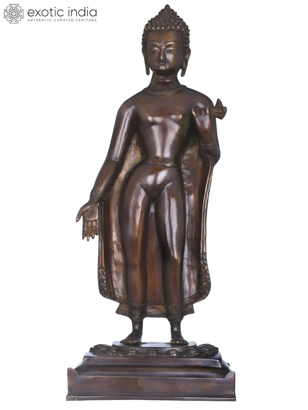 Exotic India Brown Religious Idol Showpiece-image-20