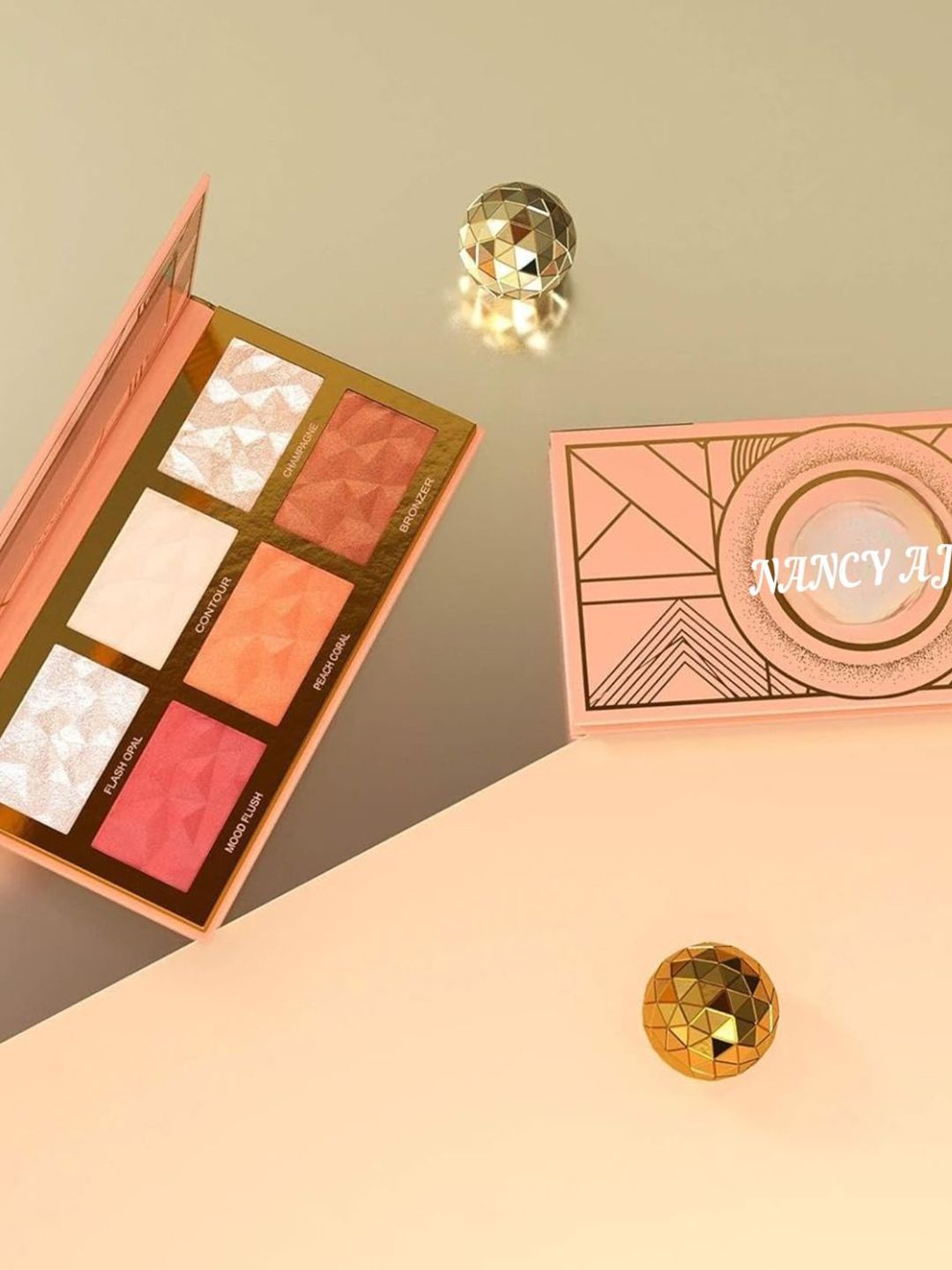 NANCY AJRAM 6 Color Highlighter & Blush Palette-image-36