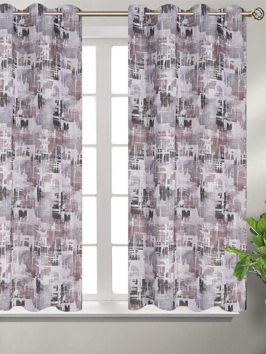 Myntra Elegant Homes Purple Set of 2 Sheer Window-picture-36