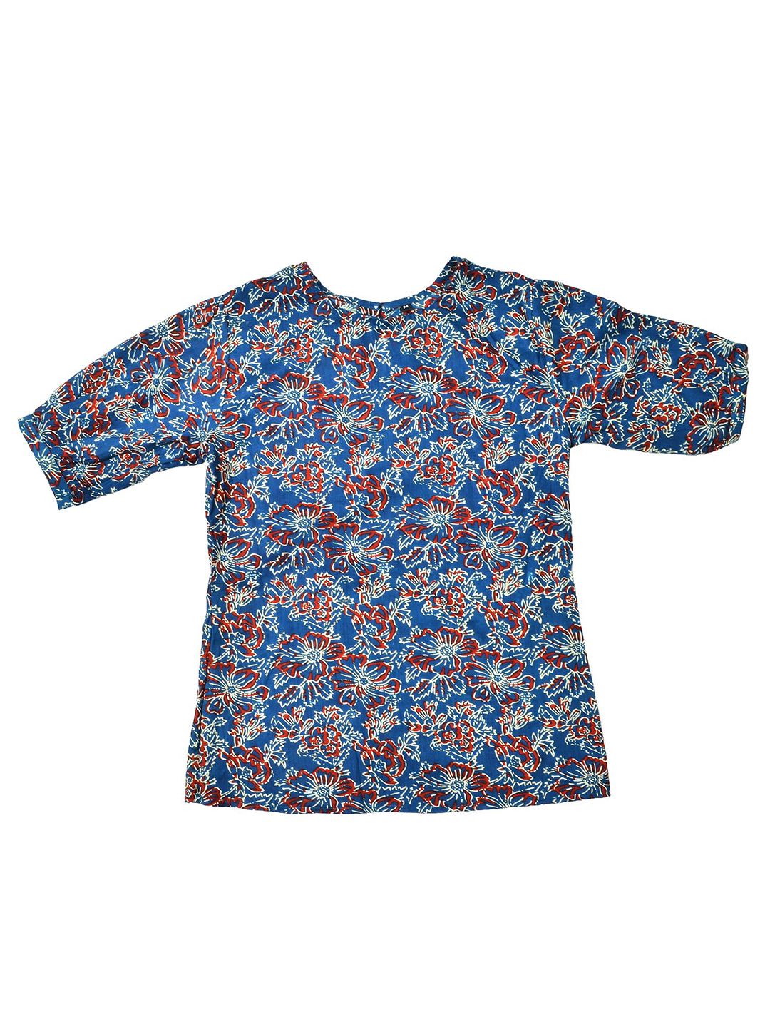 BAESD Girls Floral Printed Cotton Puff Sleeves Top-picture-31