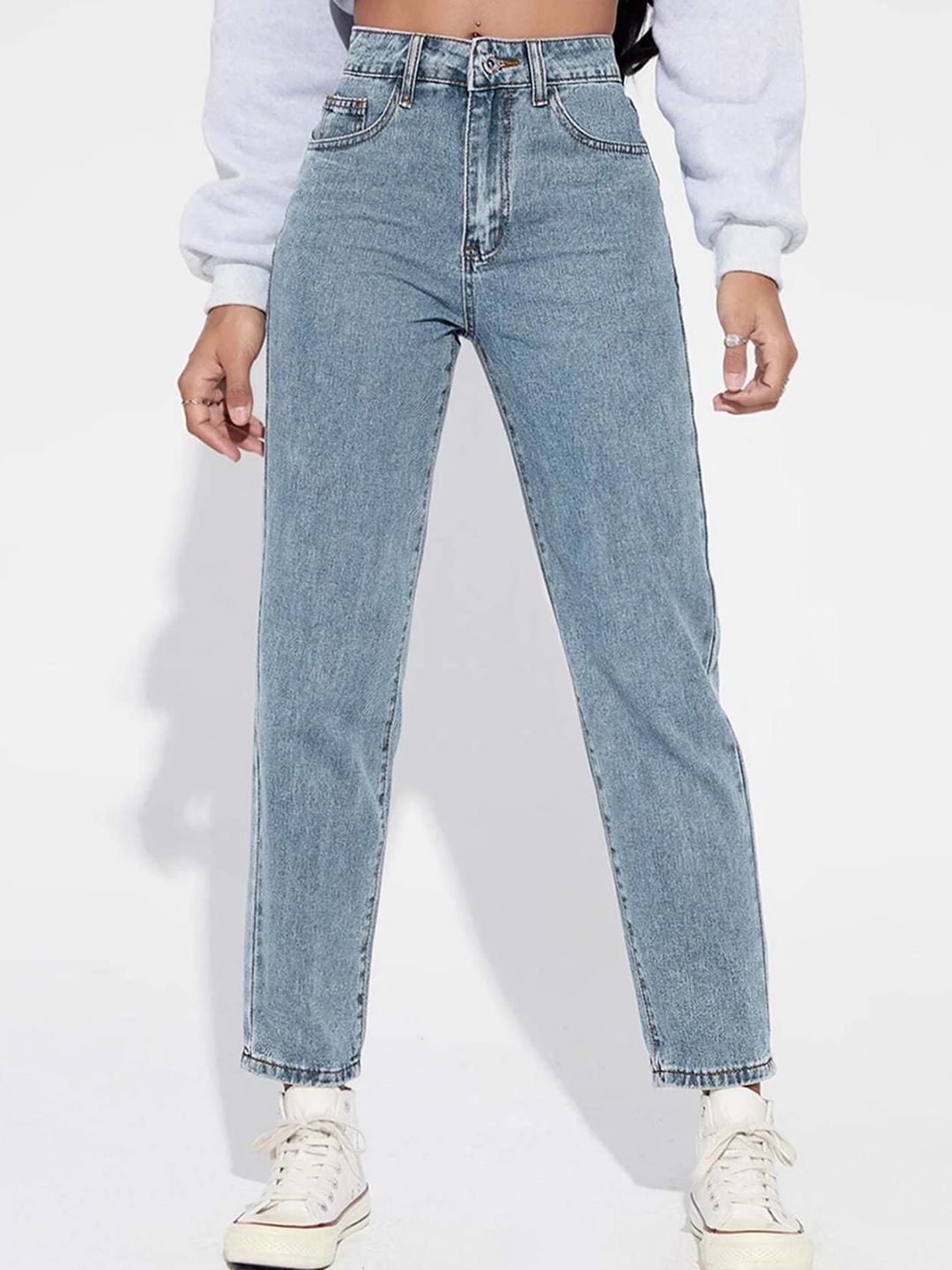 Stylecast X Kotty Women Regular Fit High-Rise Cotton Jeans-picture-13