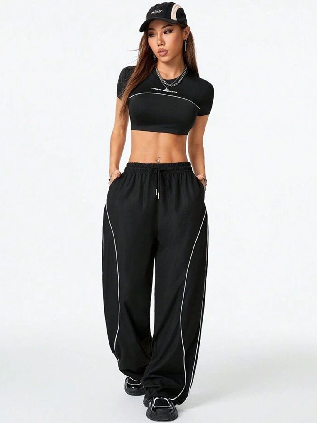 TABADTOD Women Striped Relaxed Loose Fit Easy Wash Trousers-picture-22