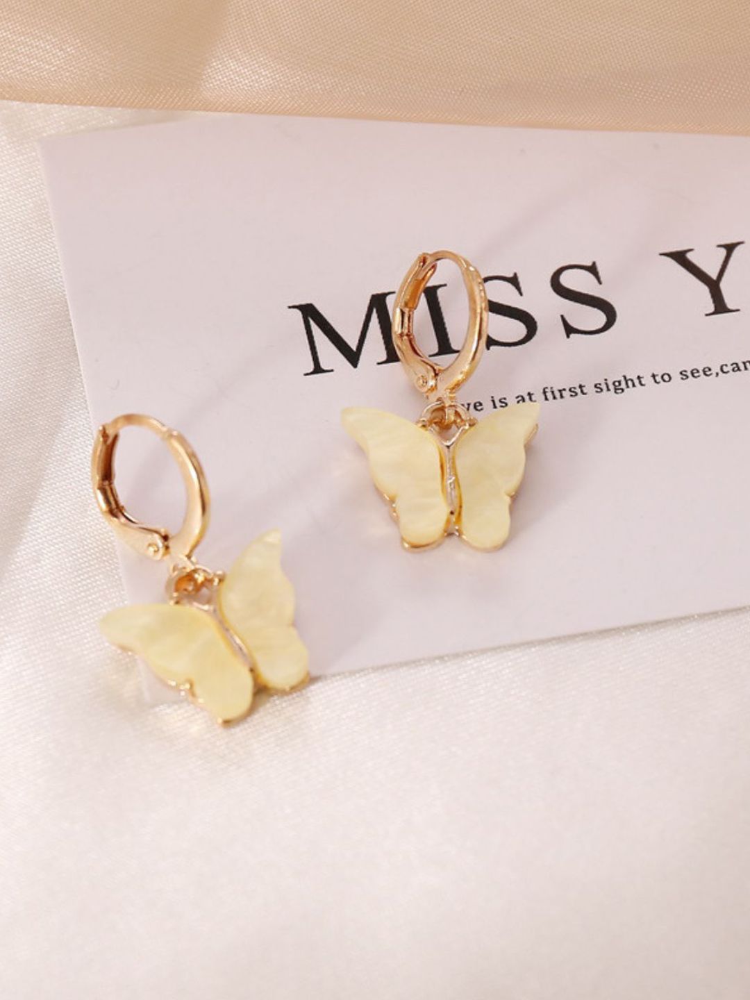 DressBerry Elegant Stainless Steel Gold Plated Quirky Hoop Earrings-picture-44