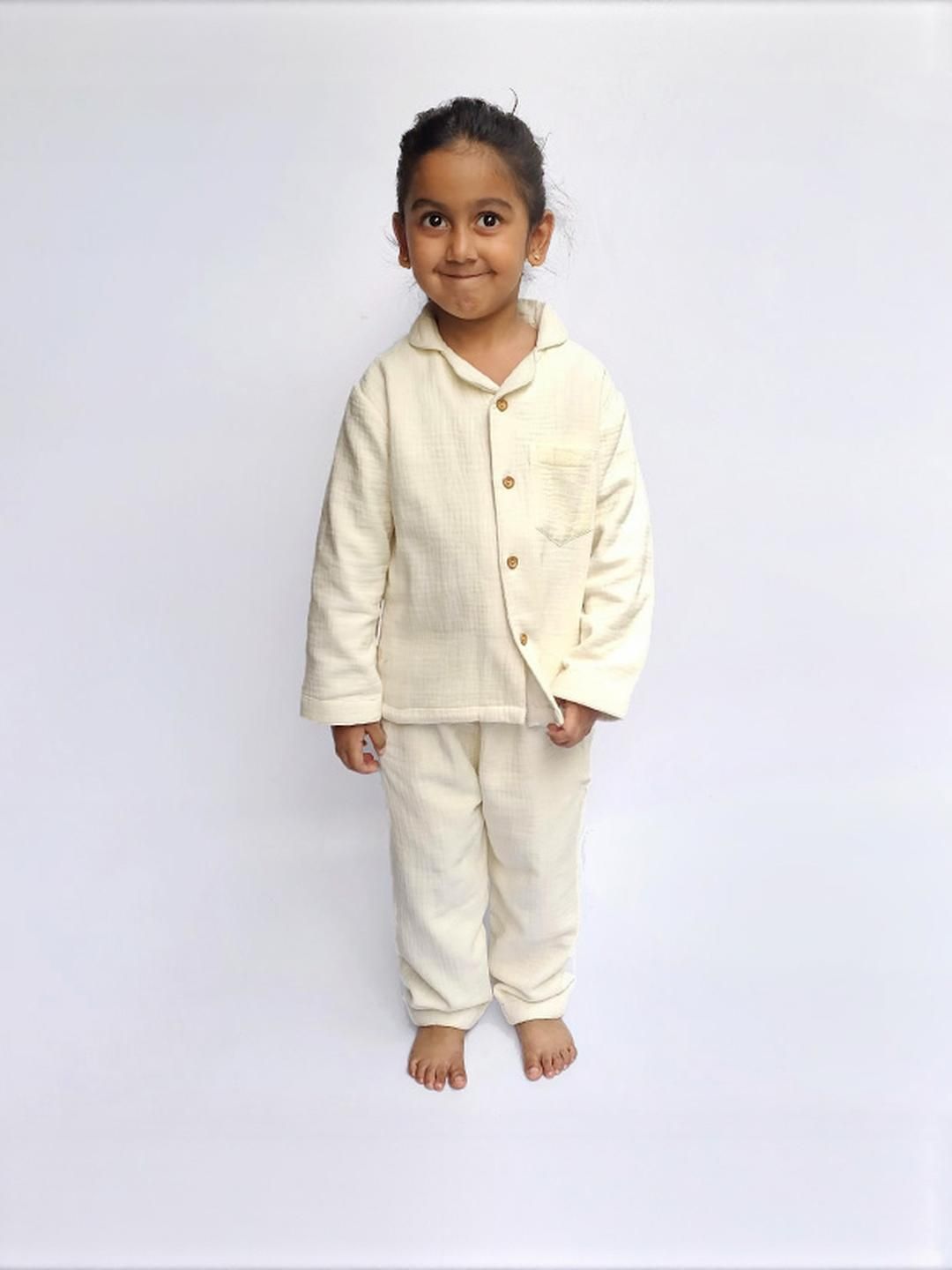 Snuggly Spaces Kids-Unisex White Nightdress-image-8