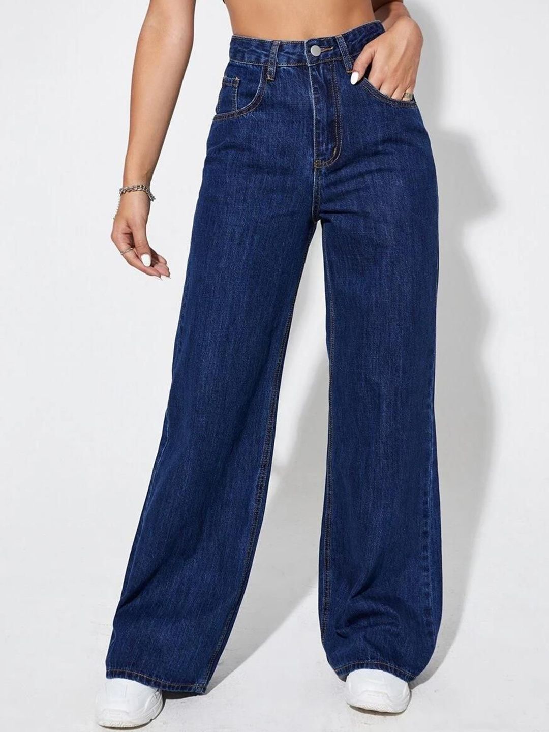Stylecast X Kotty Women Straight Fit High-Rise Low Distress Stretchable Jeans-picture-55