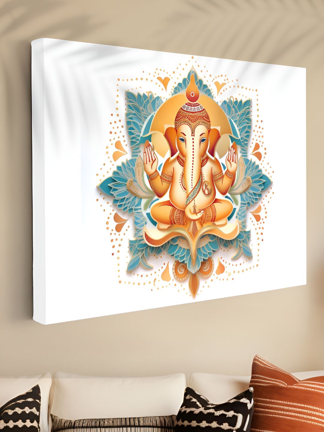 Aura Brown & Blue 1 Piece Canvas Religious Wall Paintings-image-7