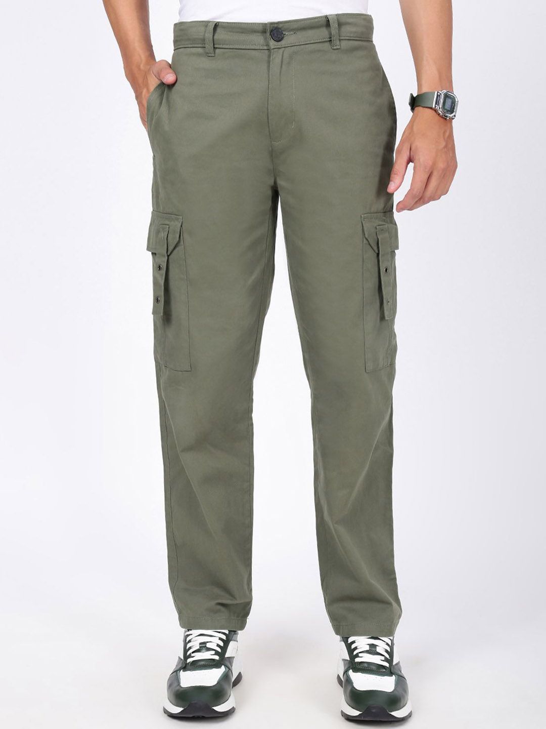 Bene Kleed Men Relaxed Fit Cargos Trousers-picture-32
