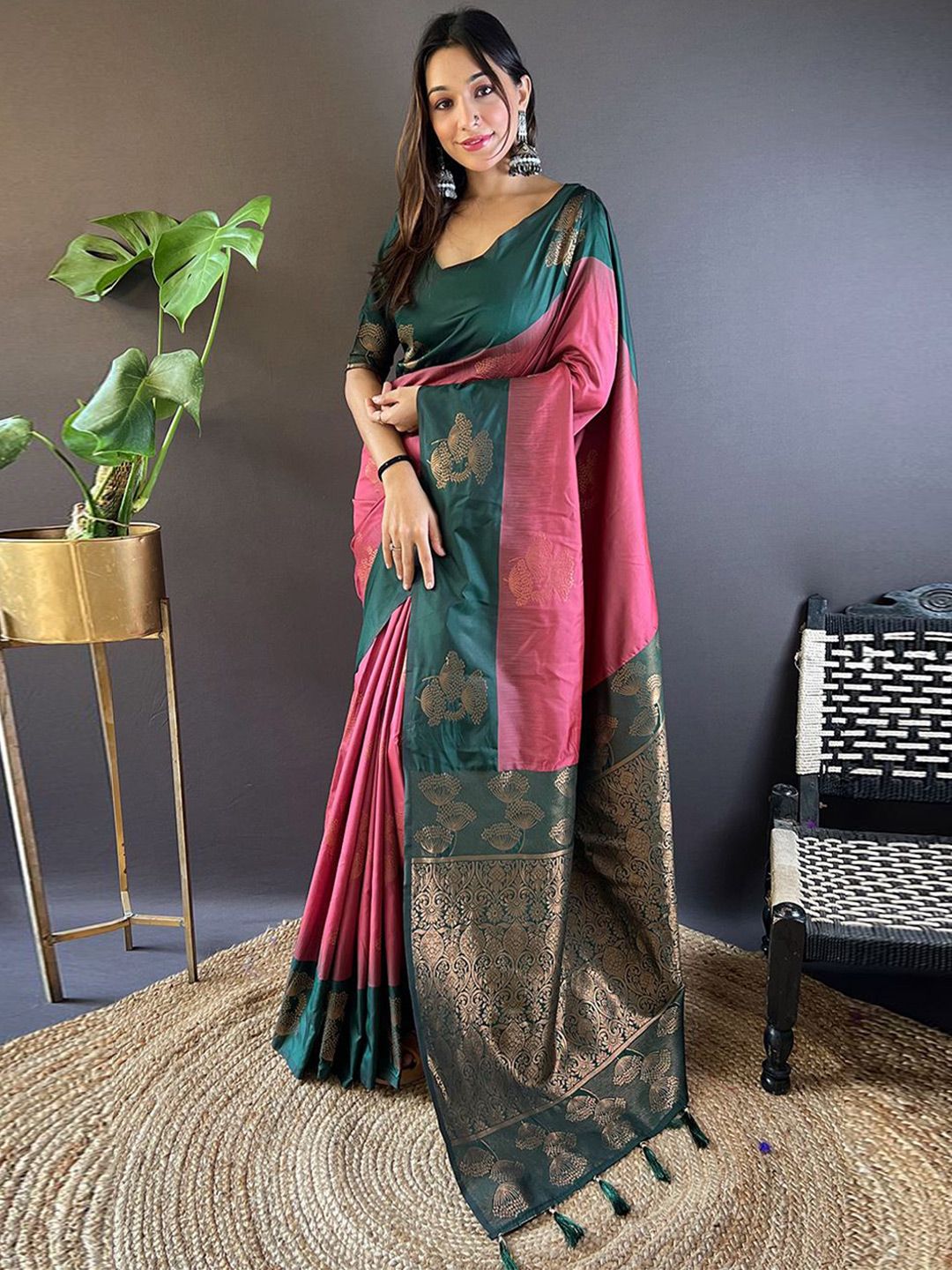 all about you Woven Design Zari Kanjeevaram Saree-picture-15