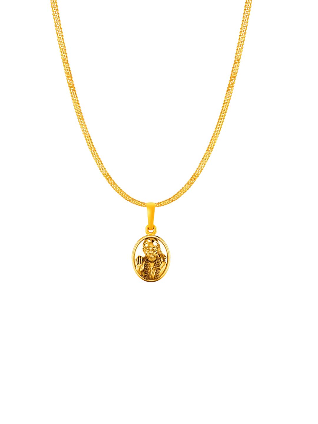 AKSHAT SAPPHIRE Gold-Plated Circular Pendants with Chains-picture-28