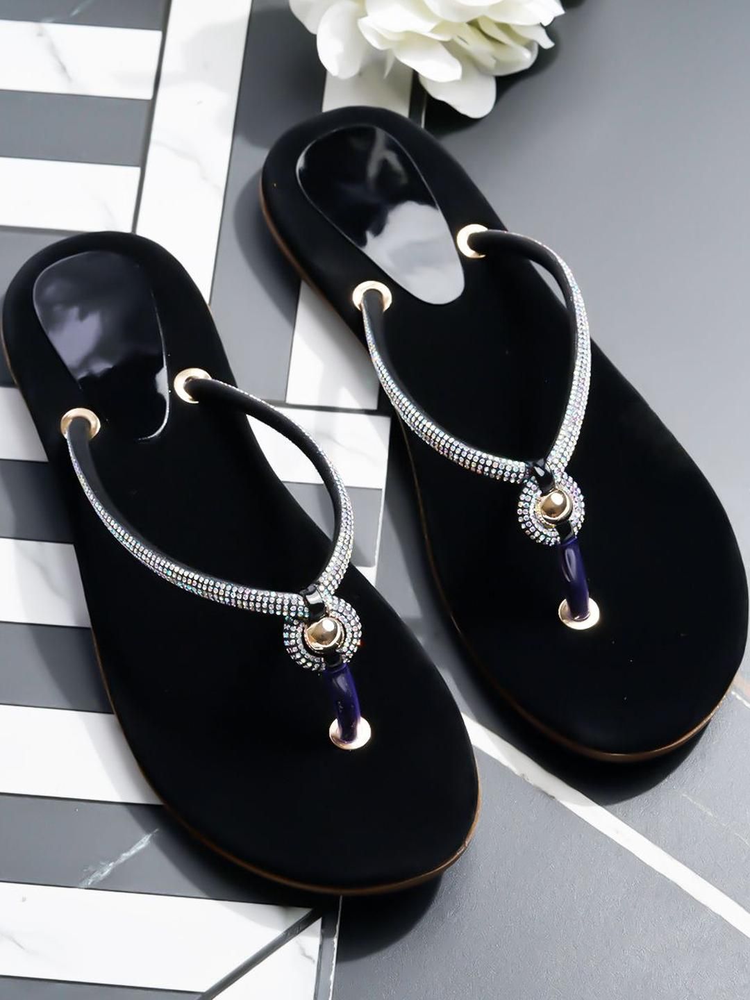 Stylestry Girls Embellished Party Open Toe Flats-picture-26