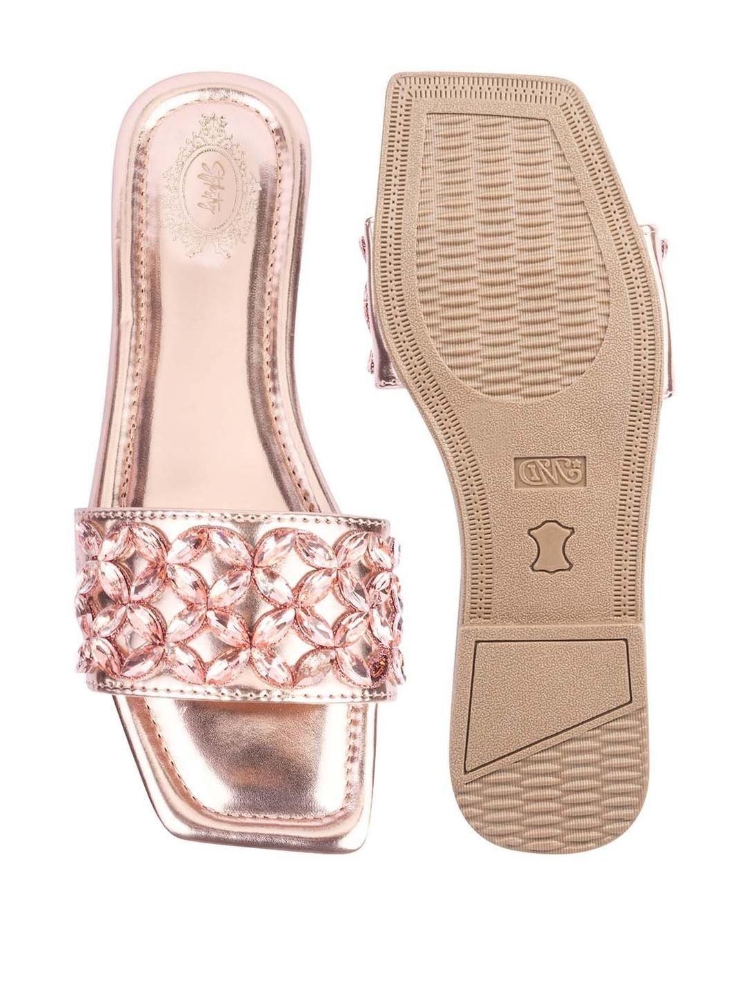 Stylestry Girls Embellished Party Open Toe Flats-picture-18