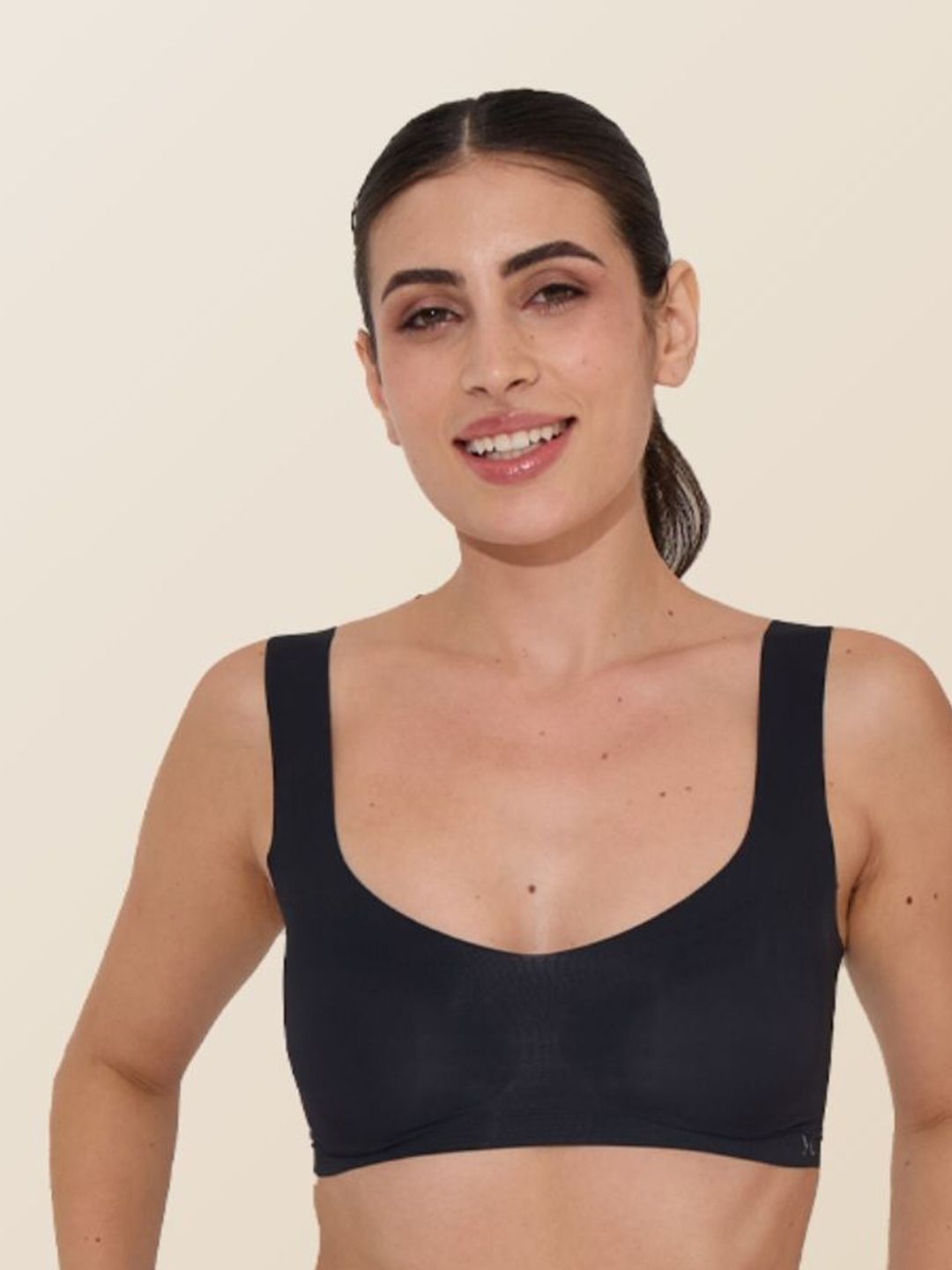 Krvvy Solid Medium Coverage Removable Padding Bralette Bra-picture-15