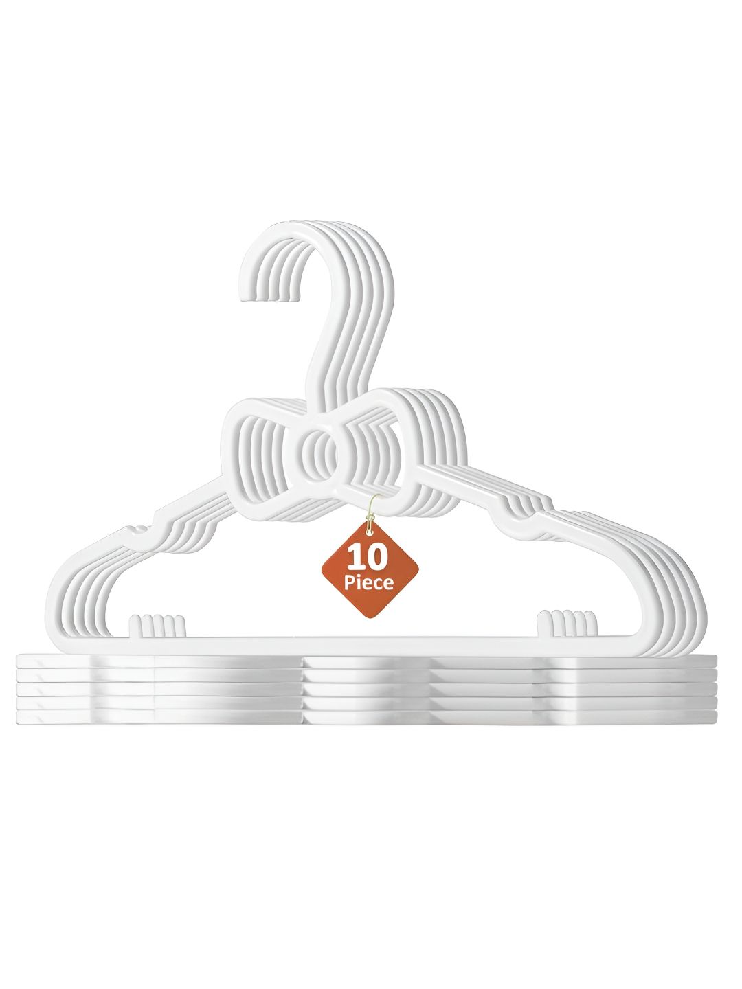 Aura 10-Pcs White Clothes Hanger