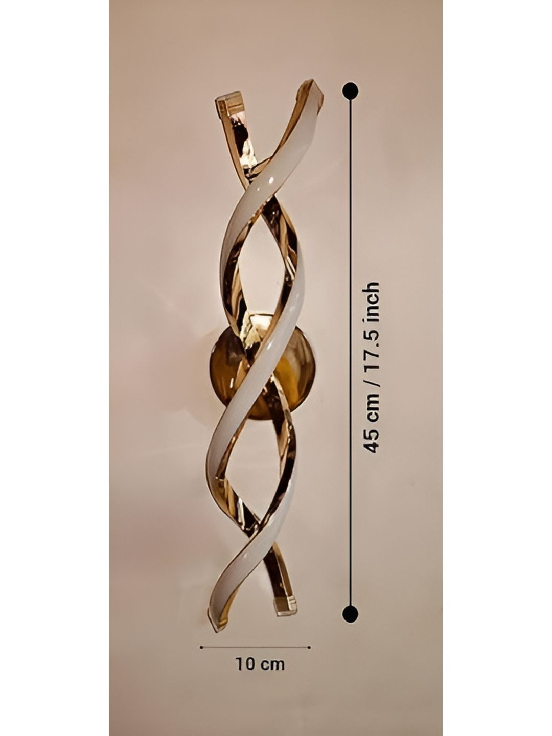 FILLISKA Gold-Toned & White Aluminium Contemporary Abstract Shaped Shaped Wall Lamp-picture-46
