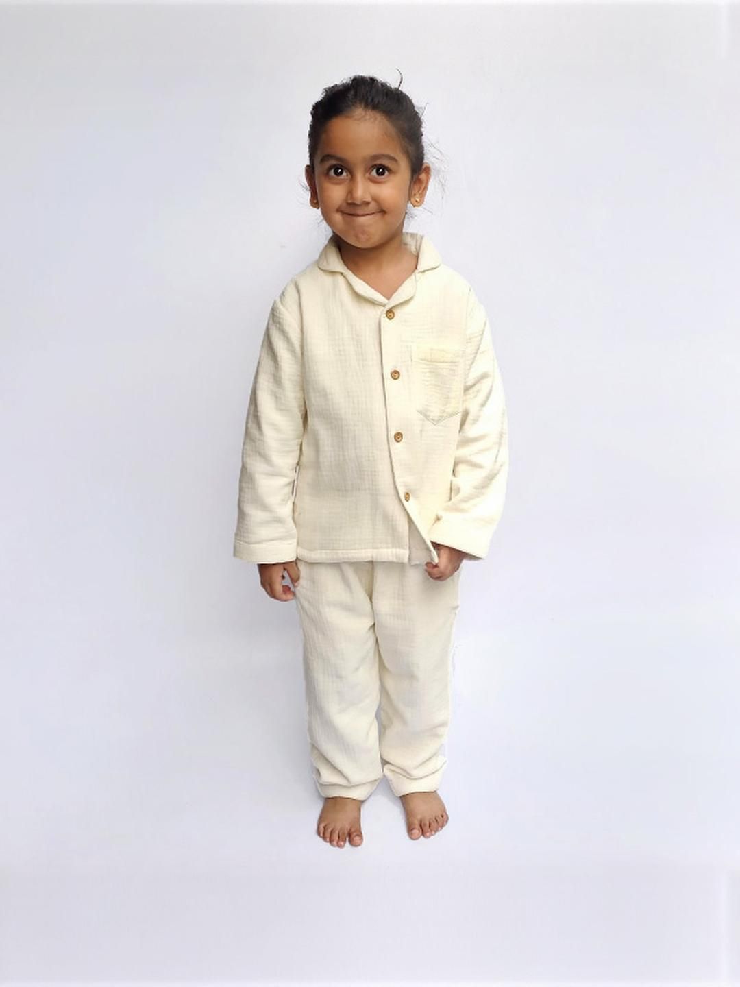 Snuggly Spaces Kids-Unisex White Nightdress-image-10