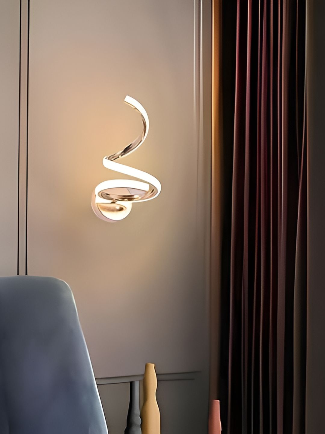FILLISKA Gold & White Aluminium Contemporary Abstract Shaped Shaped Wall Lamp-picture-21