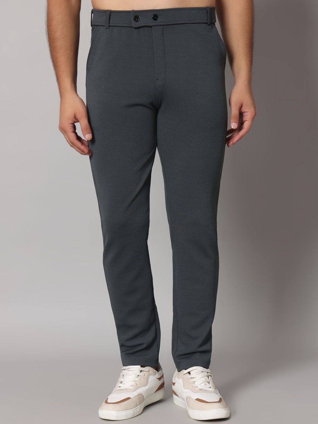 VOGAAN Men Comfort Stretchable Slim Fit Casual Trousers-image-49