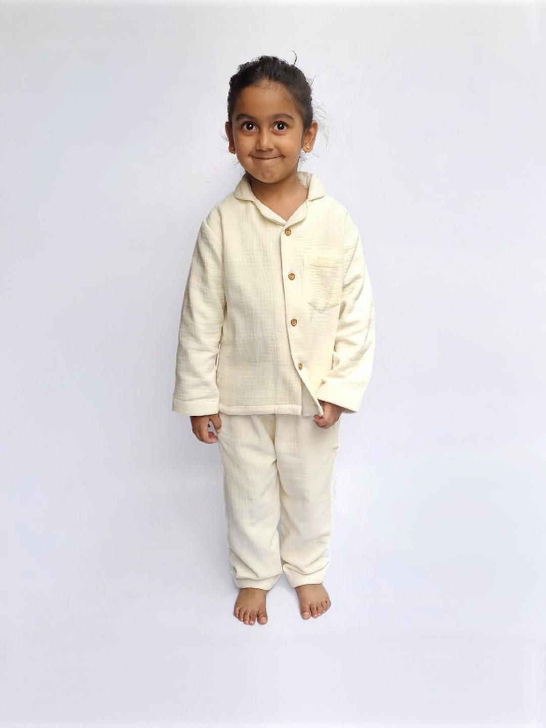 Snuggly Spaces Kids-Unisex White Nightdress-image-12