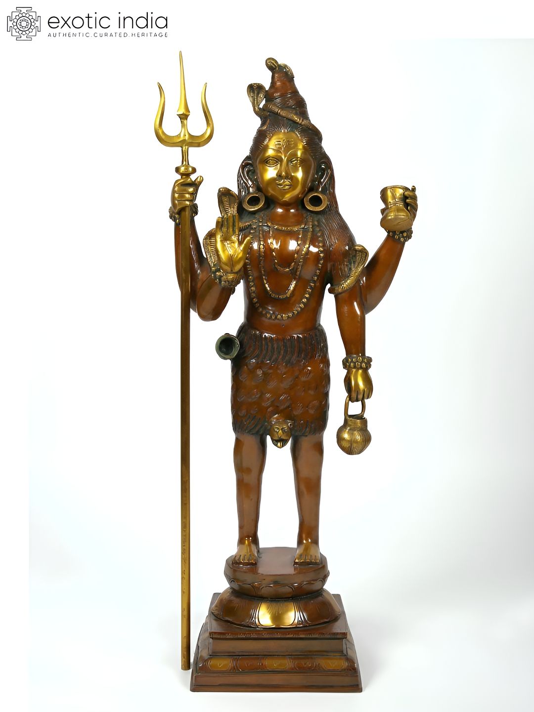 Exotic India Brown Religious Idol Showpiece-picture-32