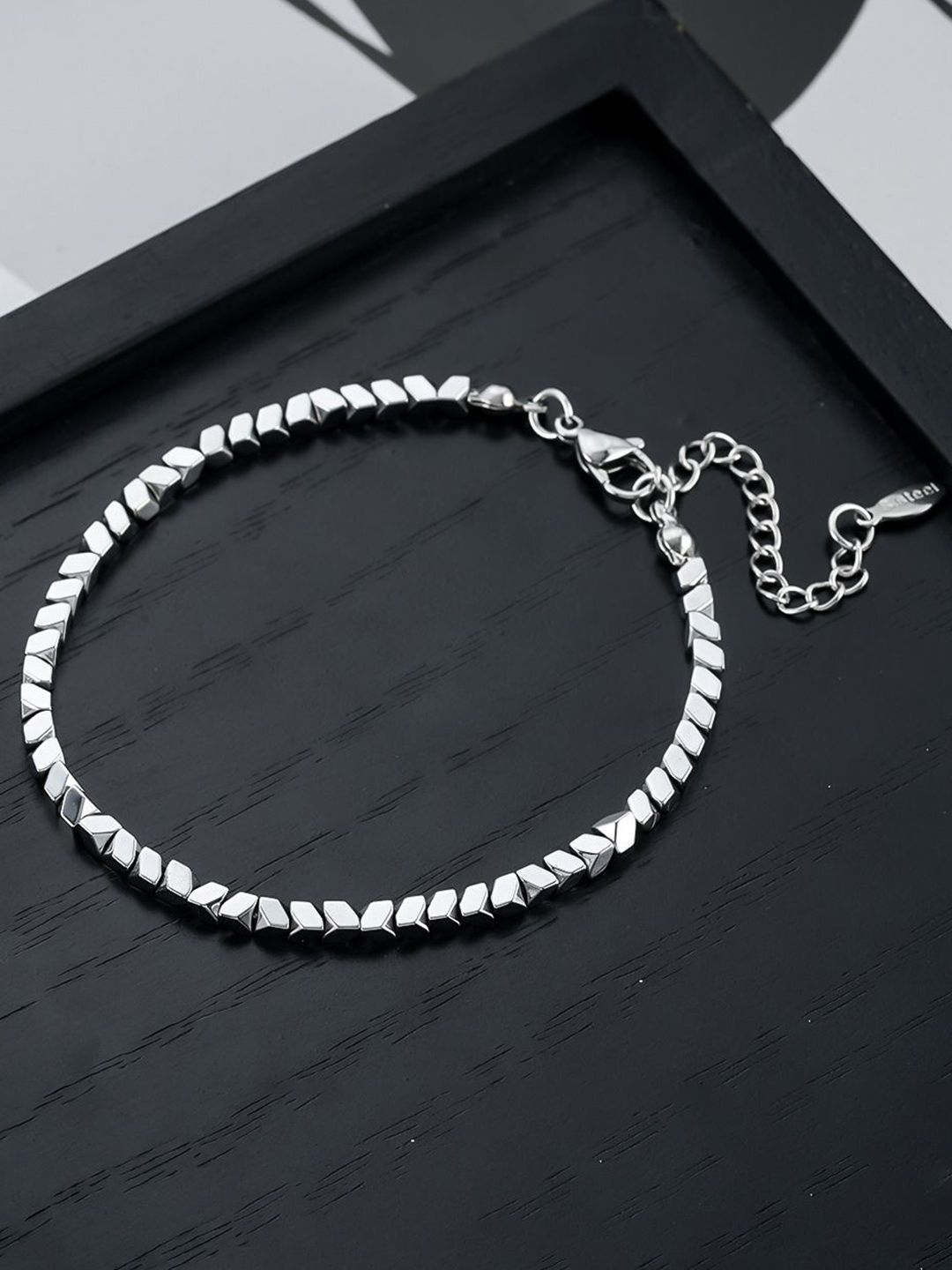 StyleCast x Revolte Men Silver-Plated Wraparound Bracelet