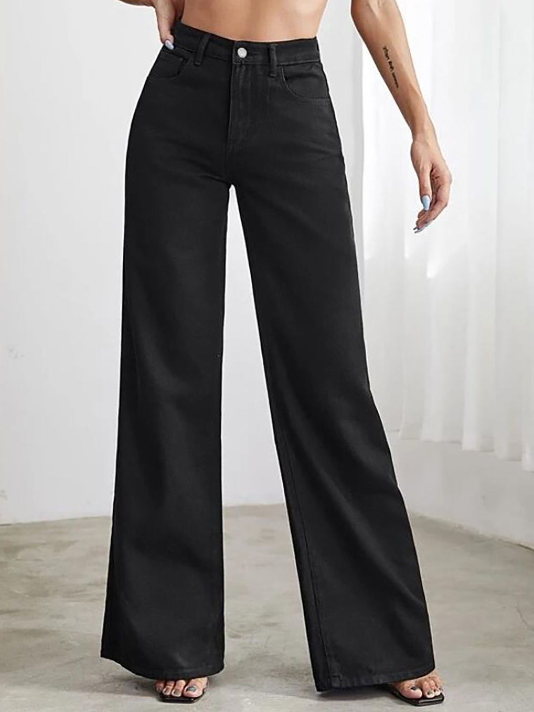 Stylecast X Kotty Women Straight Fit High-Rise Highly Distressed Stretchable Jeans