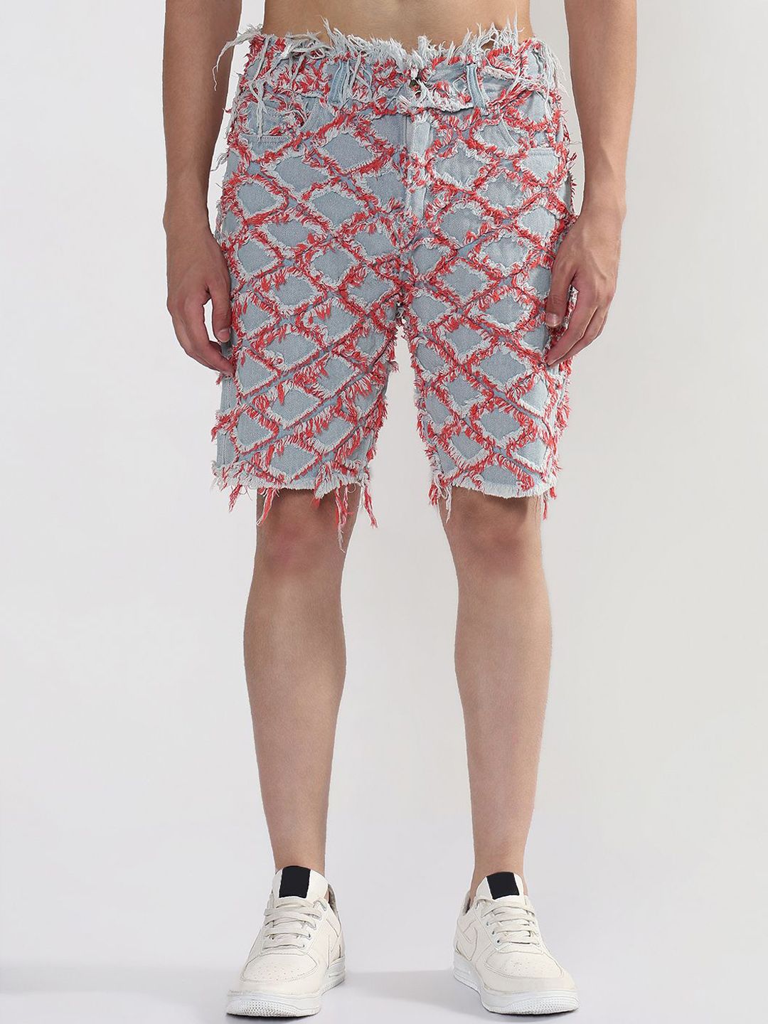 SHOWOFF Men Regular Fit Low-Rise Denim Shorts-picture-27