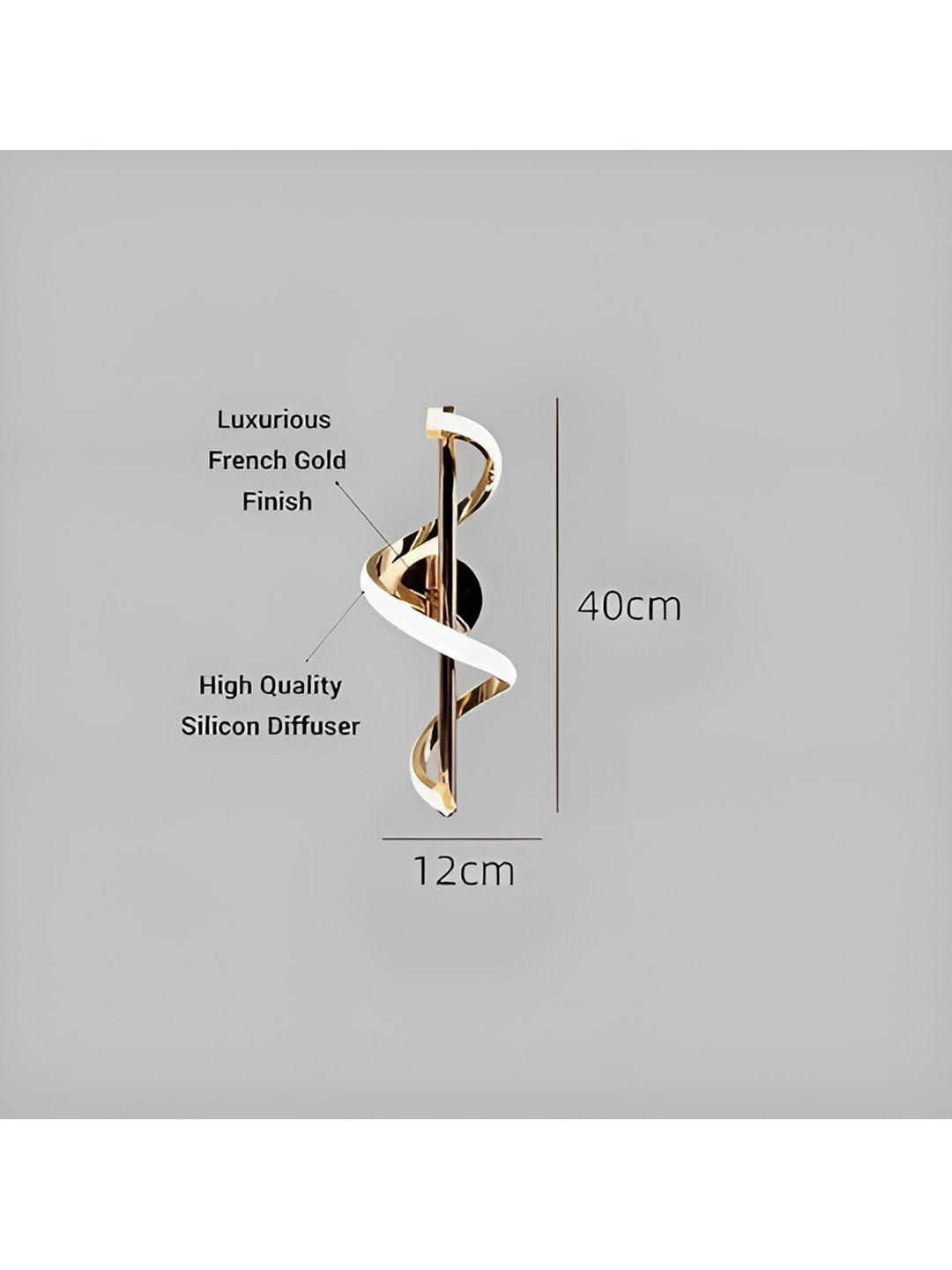 FILLISKA Rose Gold & Black Aluminium Contemporary Abstract Shaped Shaped Wall Lamp-image-17