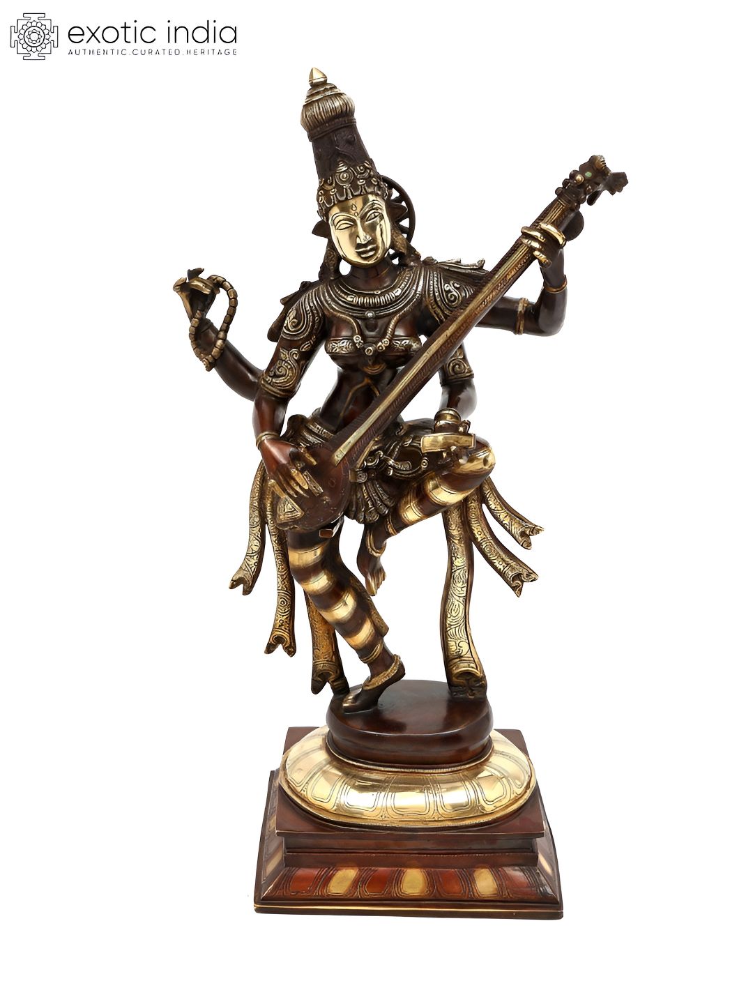 Exotic India Brown Religious Idol Showpiece-picture-33