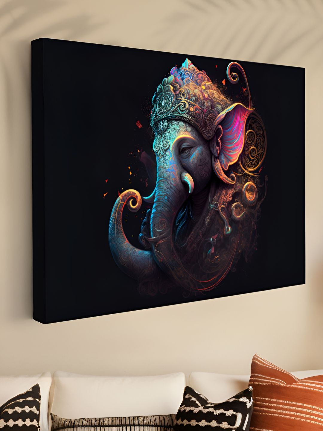 Myntra Elegant Homes Black & Blue 1 Piece Canvas Religious Wall Paintings-picture-26