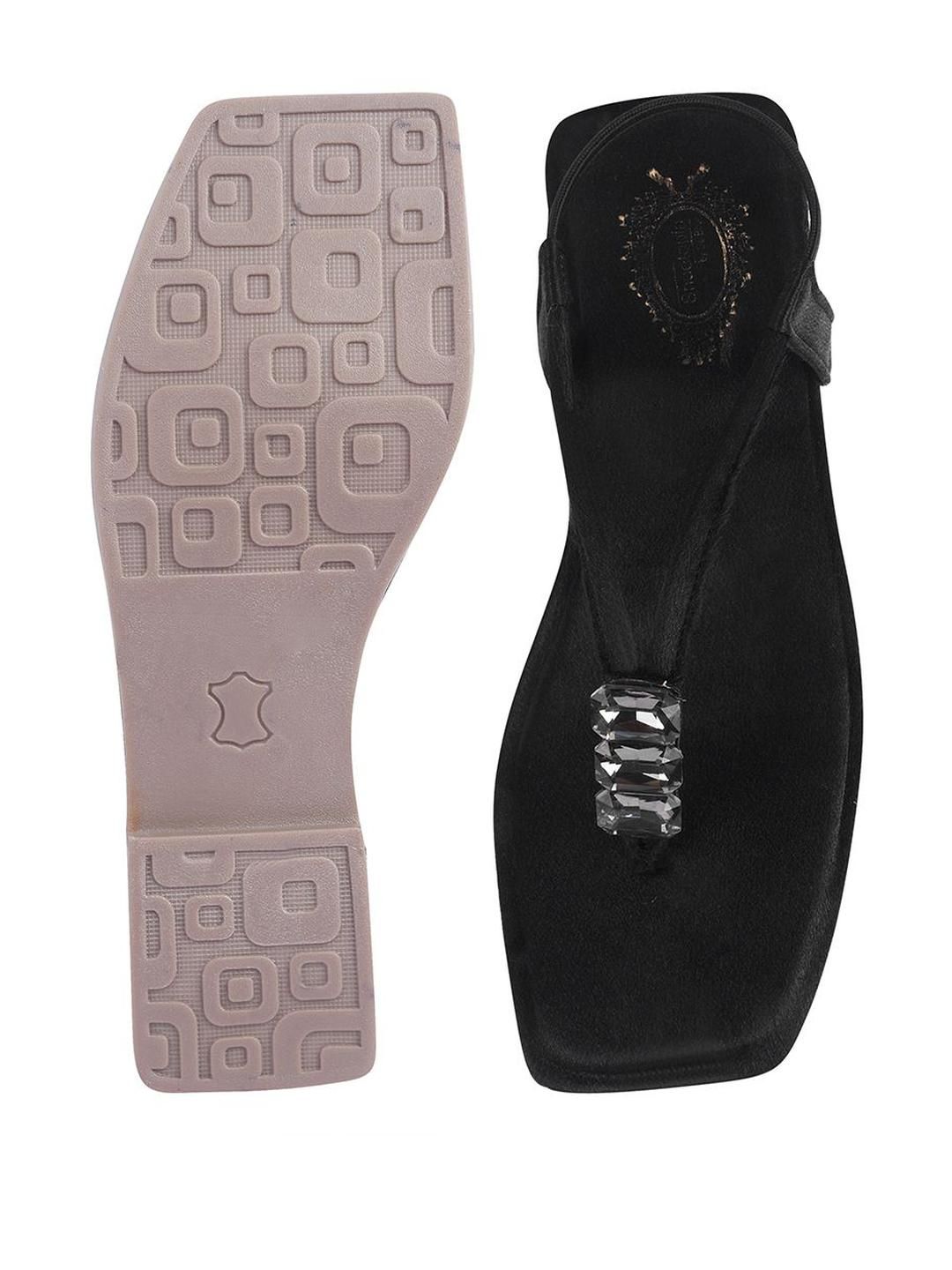 Stylestry Girls Embellished Party Open Toe Flats-picture-13