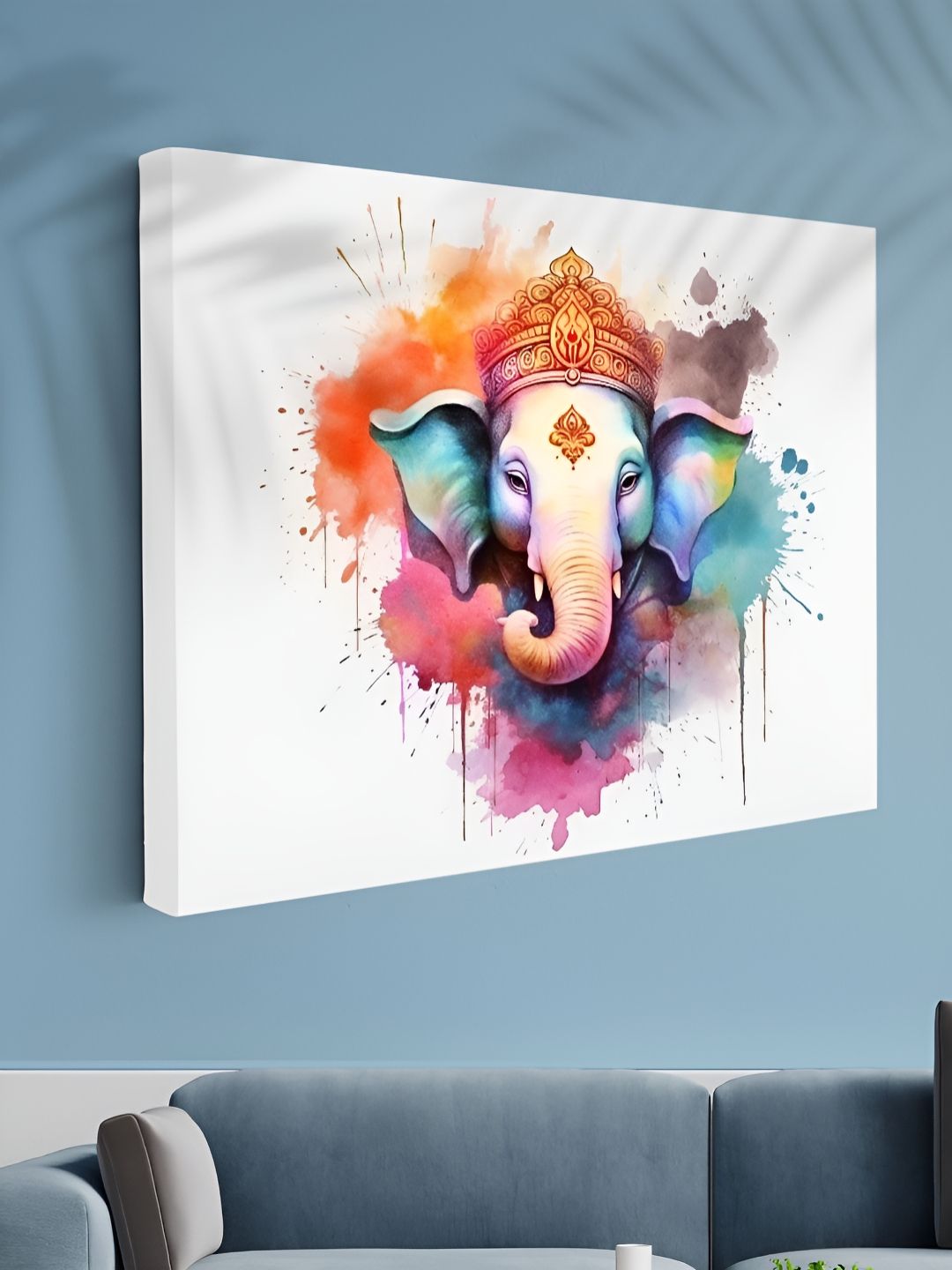 Aura White & Orange 1 Piece Canvas Religious Wall Paintings-image-36