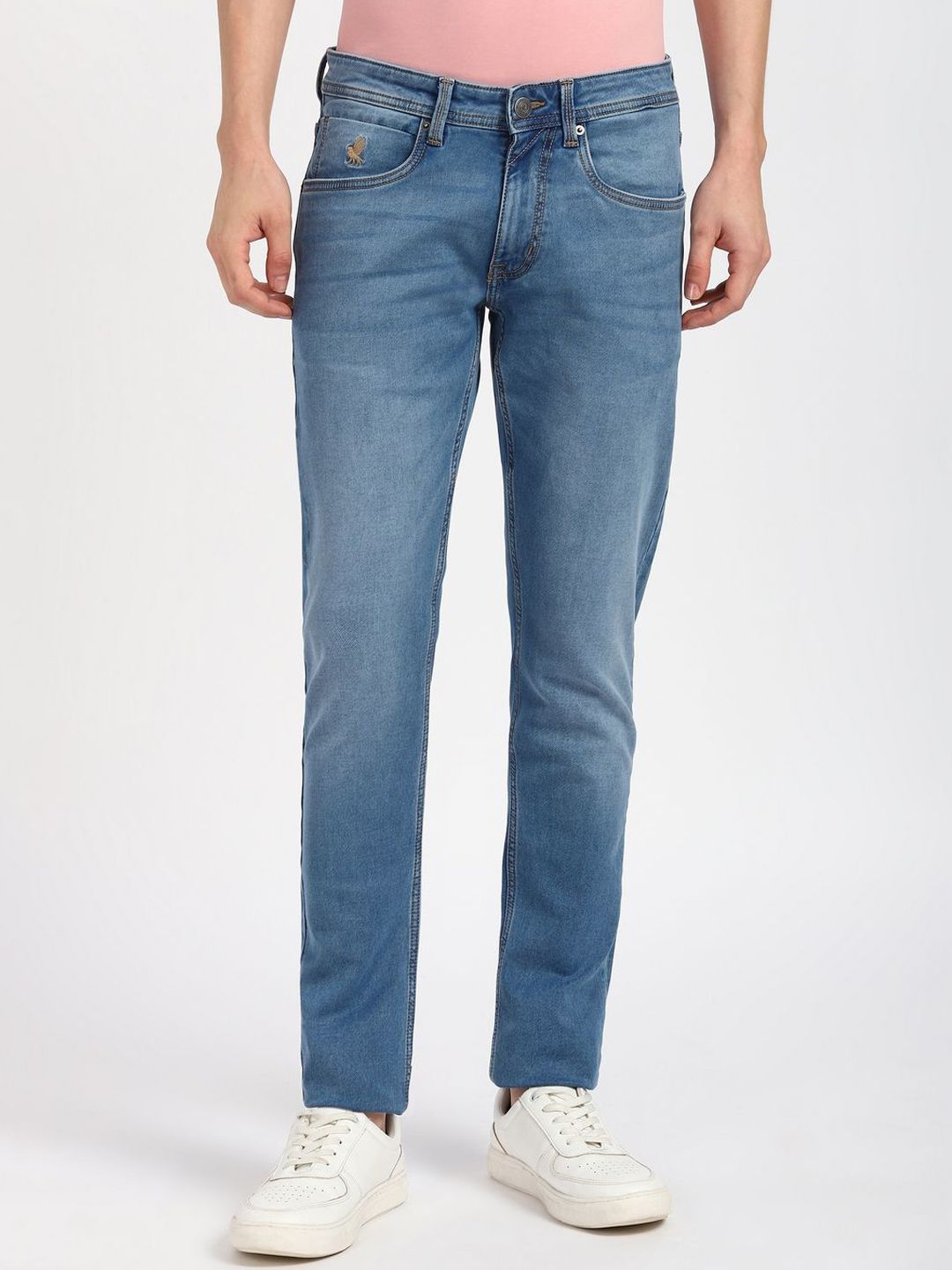 Peter England Casuals Men Tapered Fit Mid-Rise Light Fade Jeans-picture-42