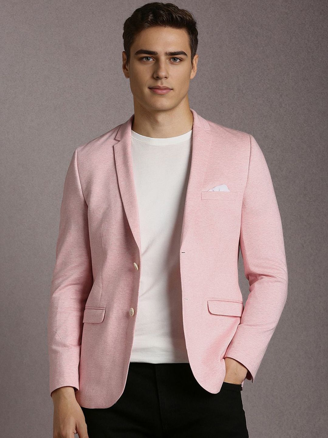 Louis Philippe Sport Pure Cotton Slim-Fit Single Breasted Casual Blazer-picture-35