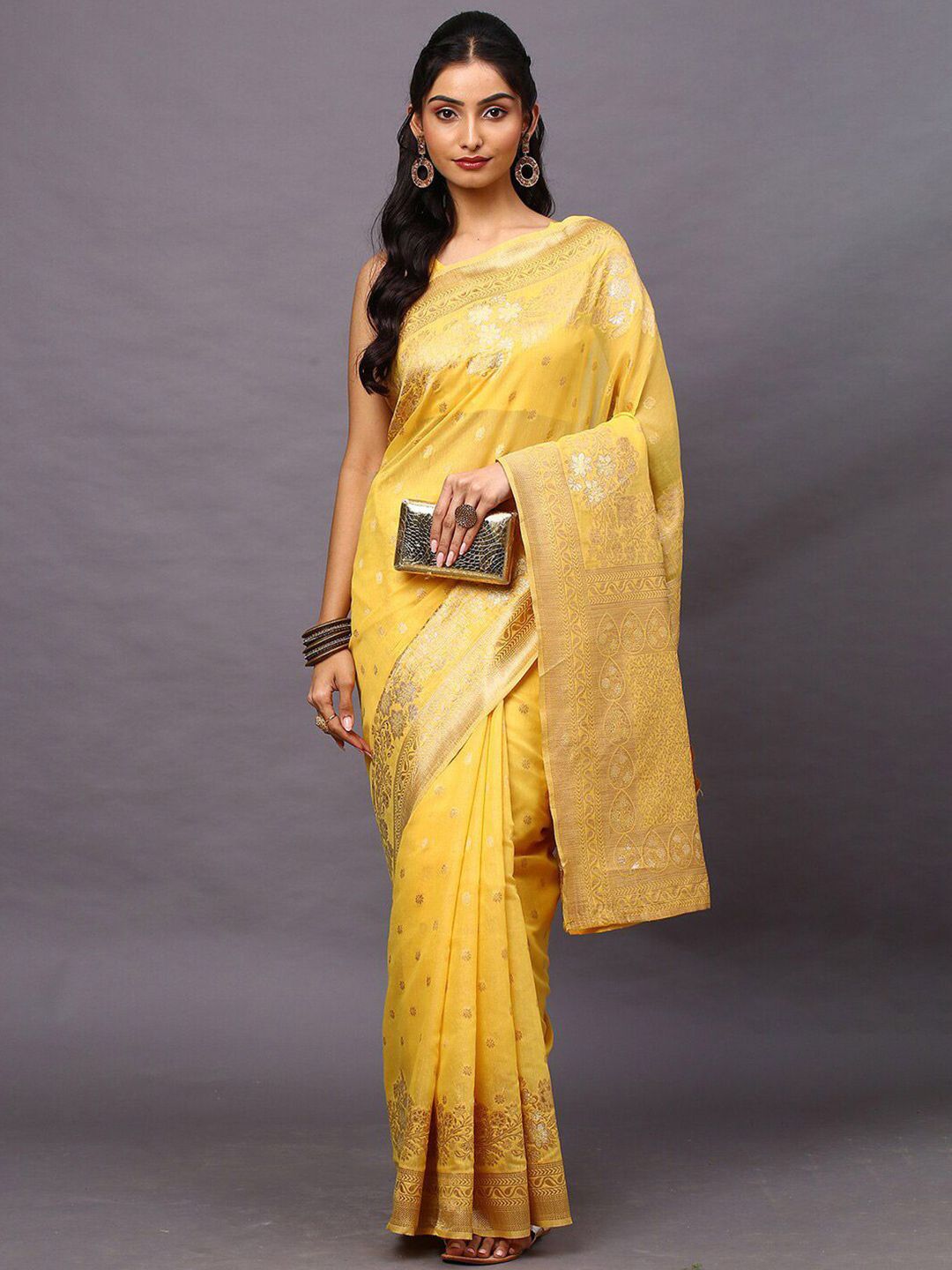 Anouk Rustic Ethnic Motifs Woven Design Zari Banarasi Saree-picture-31