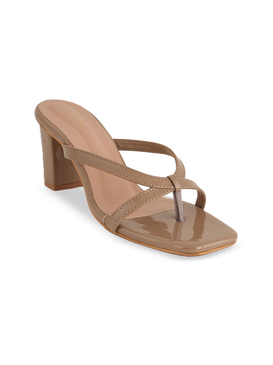 Mast & Harbour Women Solid Square Toe Sandals-image-12